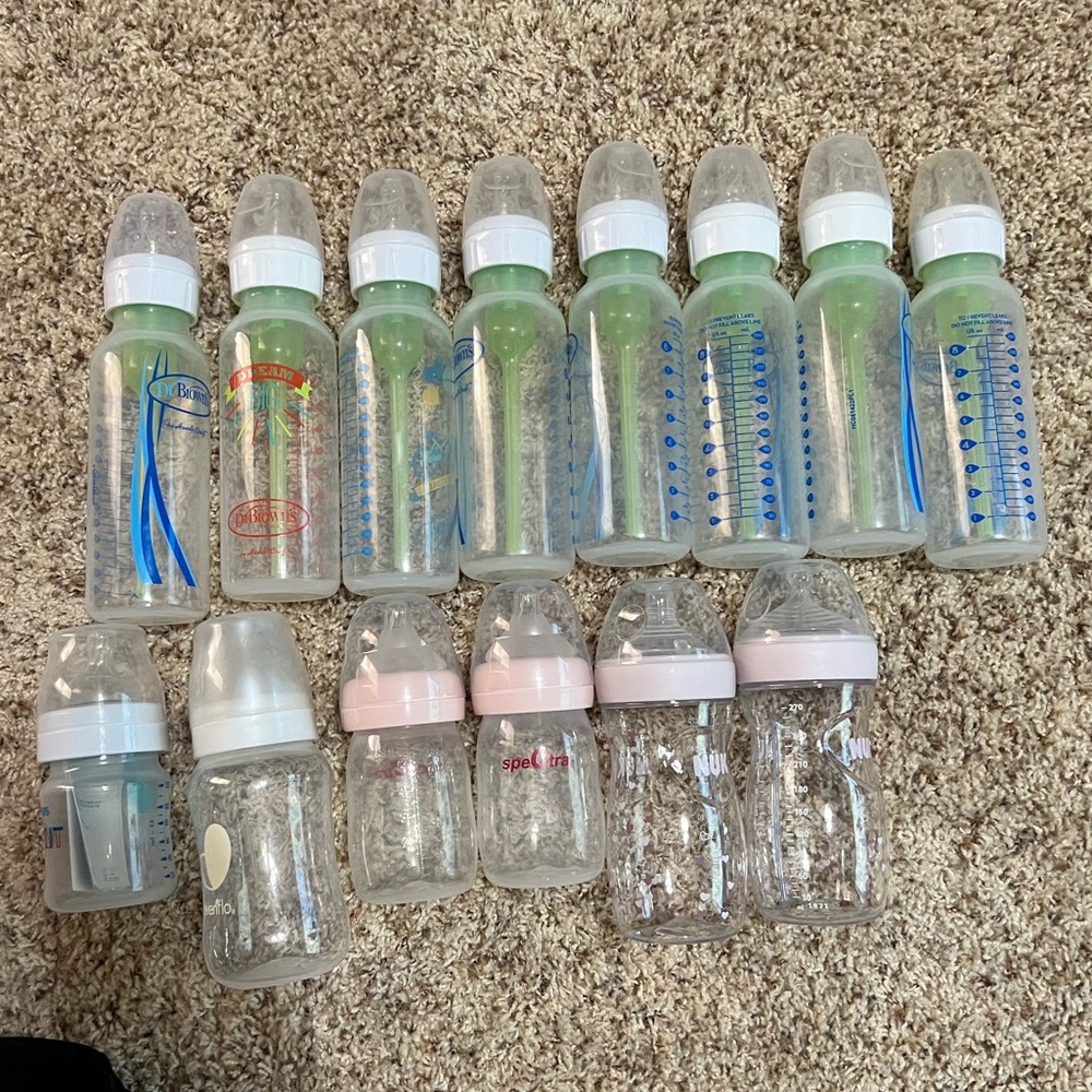 Dr. Brown's Baby 8 Bottle Lot Infant Feeding 8oz Ounce Natural Flow Bundle
